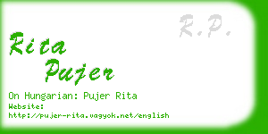 rita pujer business card